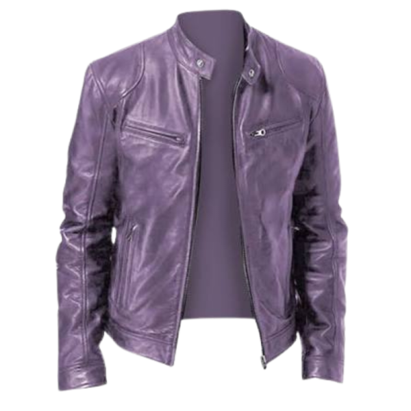 Colored-Leather-Jackets-Purple Colored Leather Jackets Purple