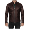 Dark Brown Faux Leather Jacket
