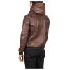 Dark-Brown-Hooded-Leather-Jacket-Back Dark Brown Hooded Leather Jacket Back