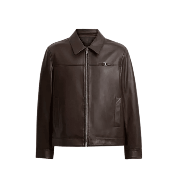Dark Brown Leather Jacket Mens