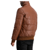 Dark-Brown-Leather-Puffer-Jacket-Back Dark Brown Leather Puffer Jacket Back