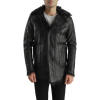 Faux Fur Black Leather Jacket