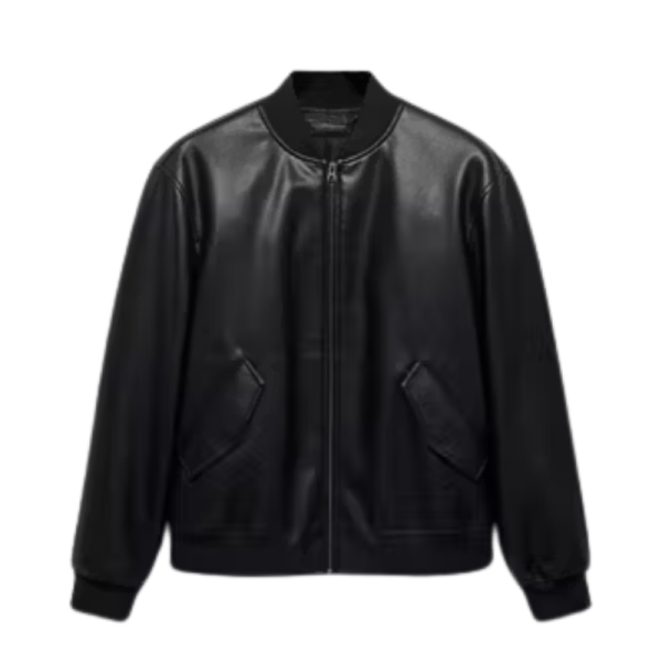 Faux-Leather-Bomber-Jacket Faux Leather Bomber Jacket