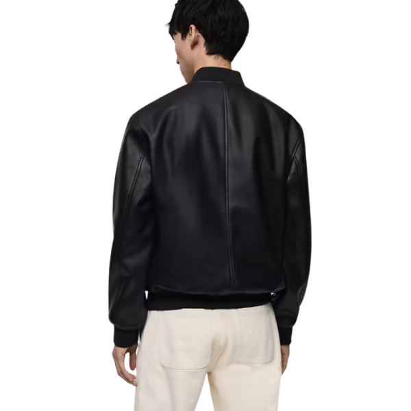 Faux-Leather-Bomber-Jacket-Back Faux Leather Bomber Jacket Back