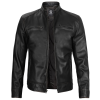 Fitted Black Leather Jacket