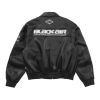 Graphic Leather Jacket Mens