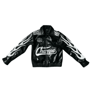 Graphic Shirt Leather Jacket