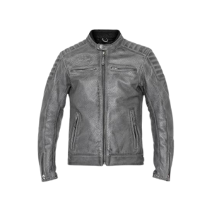 Gray Leather Jacket Mens