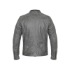 Gray Leather Jacket Mens Back