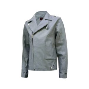 Gray Mens Leather Jacket