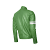 Green Leather Moto Jacket Back