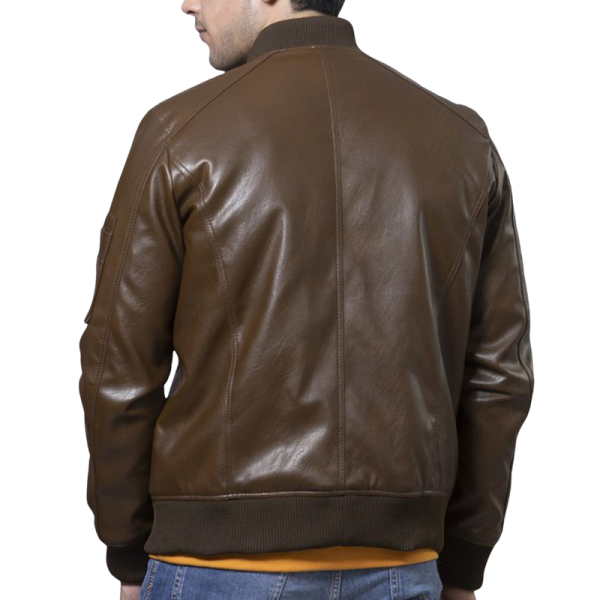 Leather-Bomber-Jacket-Men-Back Leather Bomber Jacket Men Back
