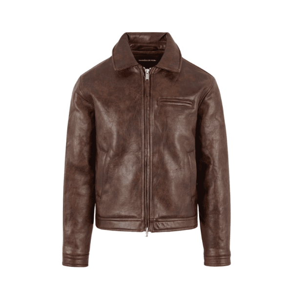 Leather-Dark-Brown-Jacket Leather Dark Brown Jacket