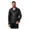 Leather Graphic Biker Jacket
