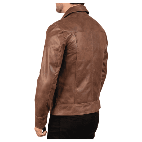 Leather-Jacke-For-Men-Brown-Colour-Back Leather Jacket For Men Brown Colour Back