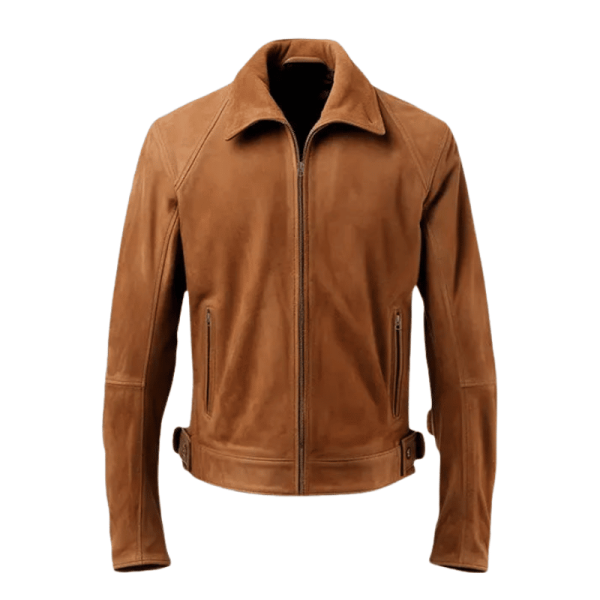Leather Jacket Biker Brown