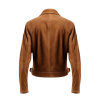 Leather Jacket Biker Brown Back