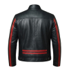 Leather Jacket Black and Red Back