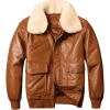 Leather Jacket Brown Fur