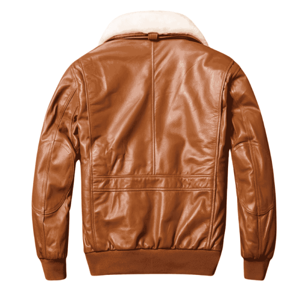 Leather Jacket Brown Fur Back