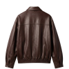 Leather Jacket Vintage Brown Back