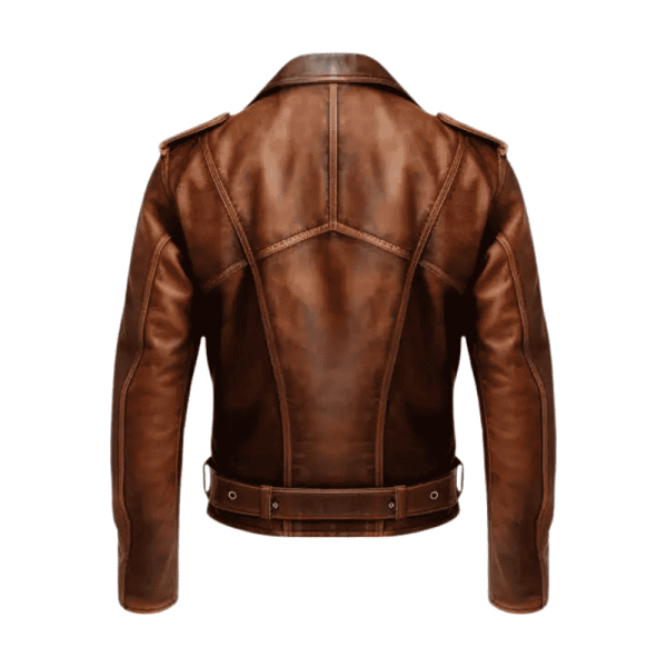 Leather Jacket Vintage Brown​ Back