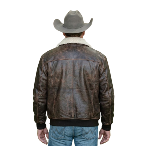 Leather Jacket Vintage Mens Back