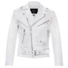 Leather Jacket With White