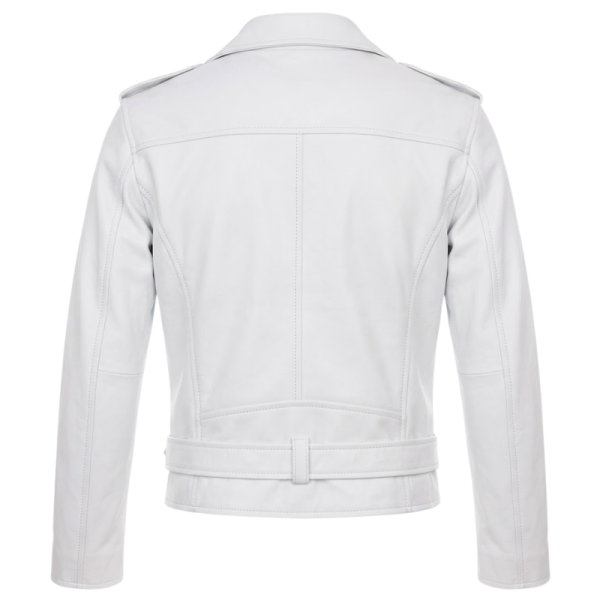 Leather Jacket With White Back