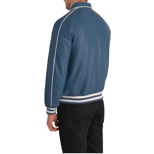 Leather Varsity Jacket Back