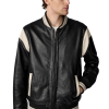 Leather Varsity Jacket Mens