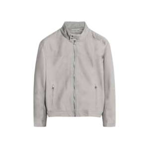 Light Gray Leather Jacket