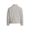 Light Gray Leather Jacket Back