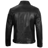 Long Black Leather Jacket Back