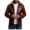 Mens-Chocolate-Brown-Leather-Jacket-With-Fur Mens Chocolate Brown Leather Jacket With Fur