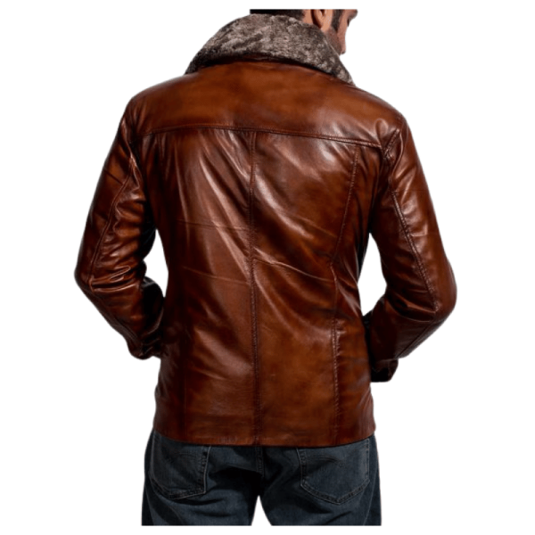 Mens-Chocolate-Brown-Leather-Jacket-With-Fur-Back Mens Chocolate Brown Leather Jacket With Fur Back