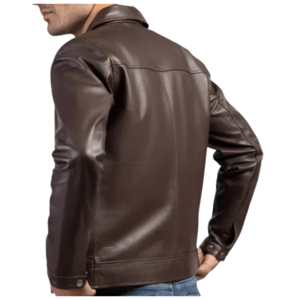 Mens-Dark-Brown-Leather-Jacket-Back Mens Dark Brown Leather Jacket Back