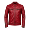 Men's Red Leather Jacket