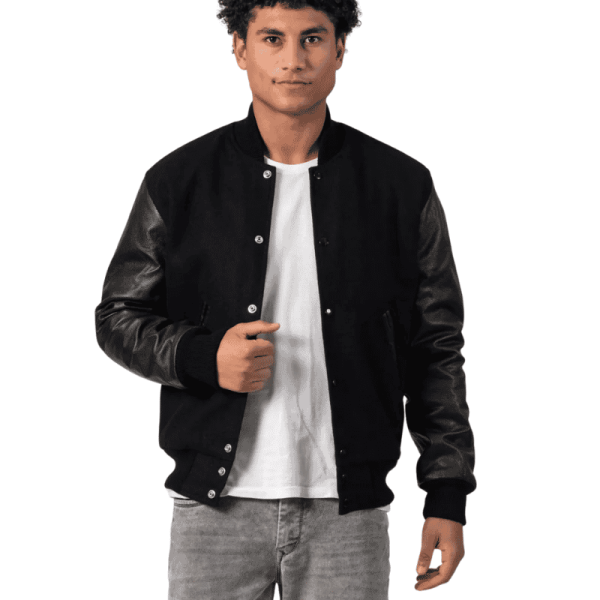 Mens-Leather-Varsity-Jacket Men's Leather Varsity Jacket