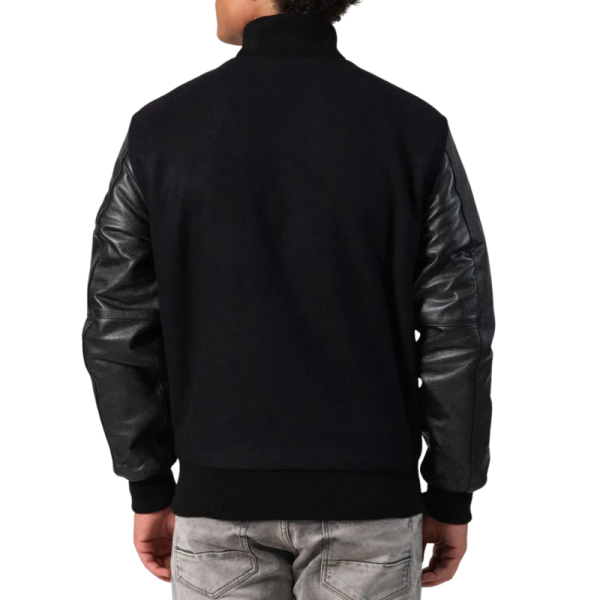 Mens-Leather-Varsity-Jacket-Back Men's Leather Varsity Jacket Back