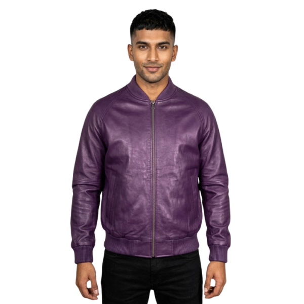 Mens-Purple-Leather-Jacket Men's Purple Leather Jacket