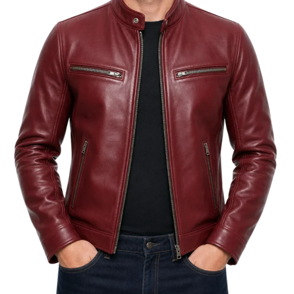 Men's Red Jacket Leather