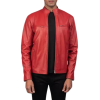 Mens-Red-Leather-Biker-Jacket Men's Red Leather Biker Jacket