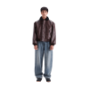 Mens Washed Leather Jacket