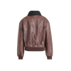 Mens Washed Leather Jacket Back