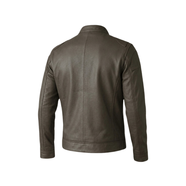 Perforated Leather Moto Jacket Back