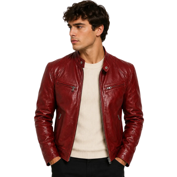 Red-Faux-Leather-Jacket Red Faux Leather Jacket