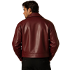 Red-Leather-Bomber-Jacket-Back Red Leather Bomber Jacket Back