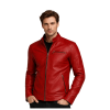 Red Leather Moto Jacket