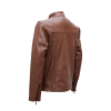 Stand-Collar-Mens-Brown-Faux-Leather-Jacket-5xl-Back Stand Collar Mens Brown Faux Leather Jacket 5xl Back